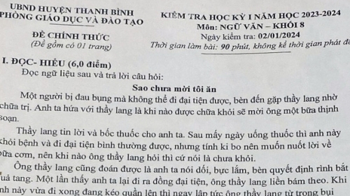 Đề thi Ngữ văn phải có tính giáo dục cao