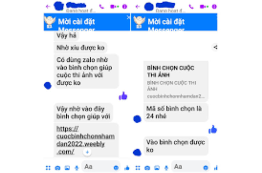 Cảnh báo về chiêu trò lừa đảo trên Facebook liên quan đến bình chọn