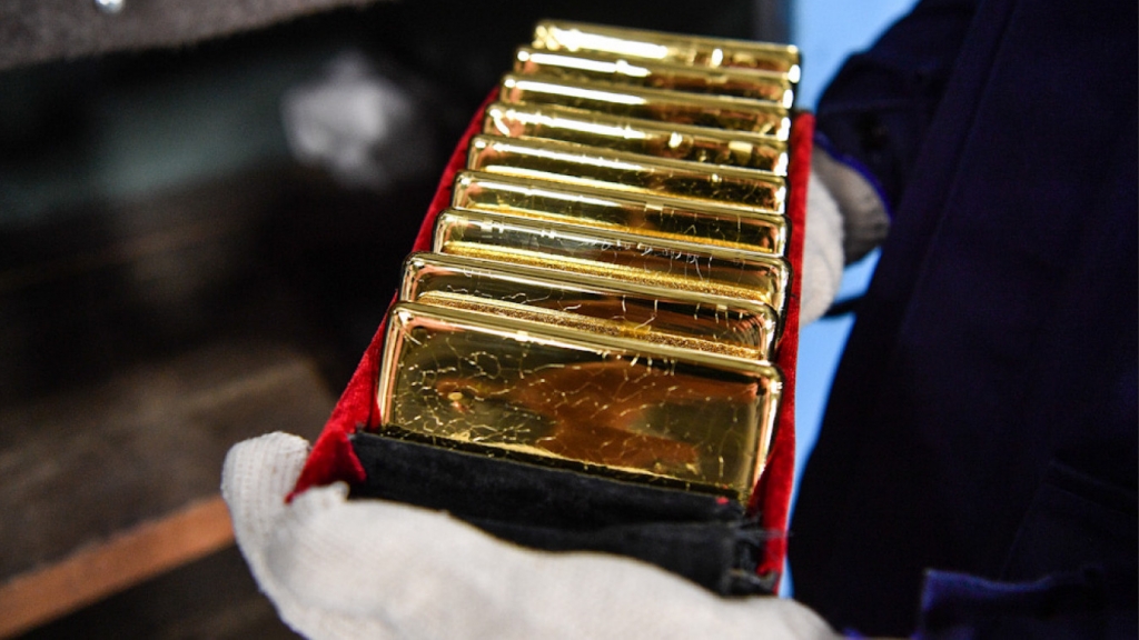 Lượng vàng dự trữ của Nga đạt mức kỷ lục