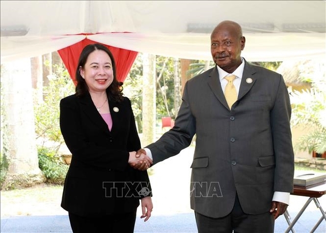 Phó Chủ tịch nước Võ Thị Ánh Xuân hội kiến với Tổng thống Uganda