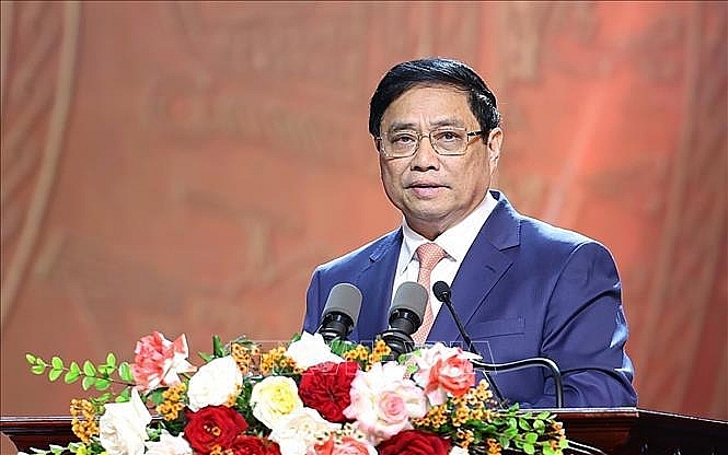 Thủ tướng Chính phủ Phạm Minh Chính phát biểu tại buổi lễ. 