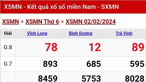 XSMN - Kết quả xổ số miền Nam hôm nay 3/2/2024 - KQXSMN 3/2