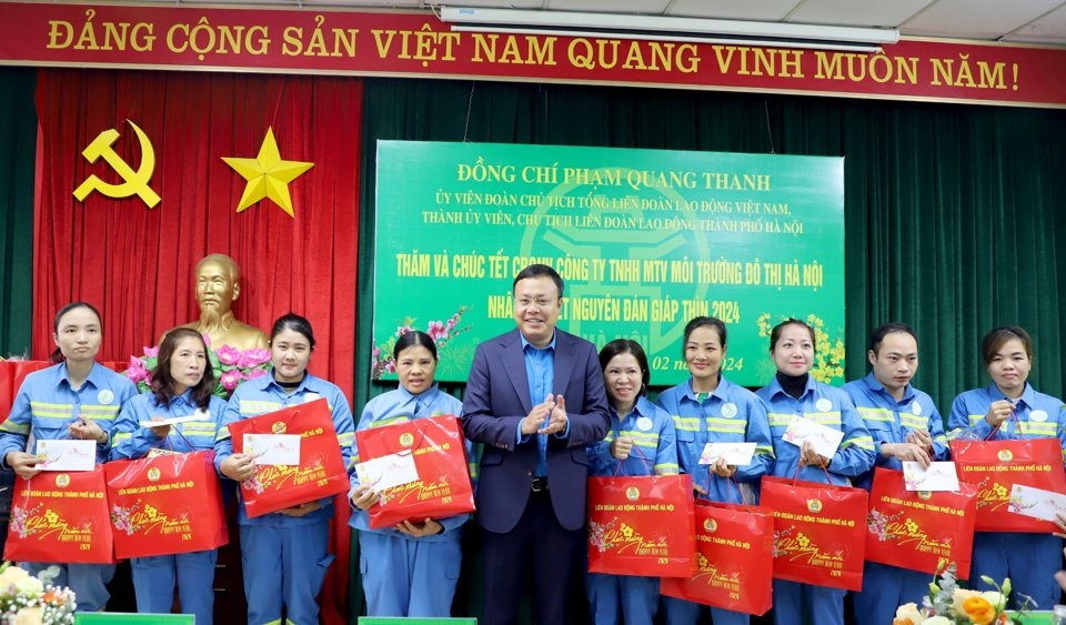 Hà Nội: Chăm lo Tết, người lao động yên tâm khi có tổ chức Công đoàn