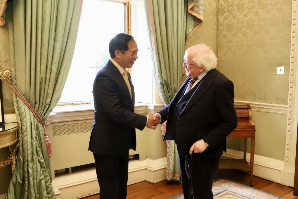 Bộ trưởng Ngoại giao Bùi Thanh Sơn hội kiến Tổng thống Ireland