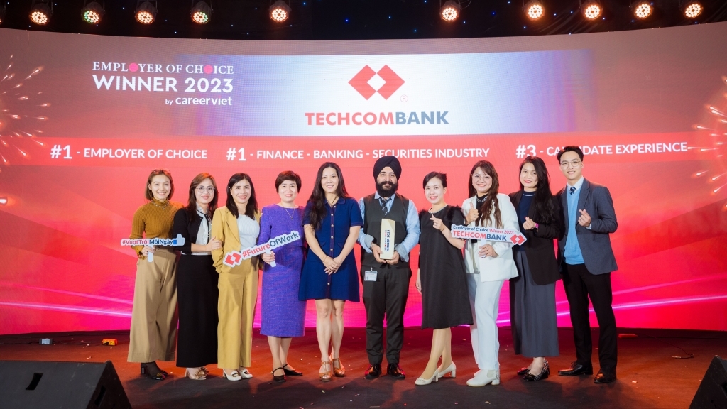 Techcombank 3 năm liên tiếp dẫn đầu “Top 1 Nhà tuyển dụng được yêu thích nhất"