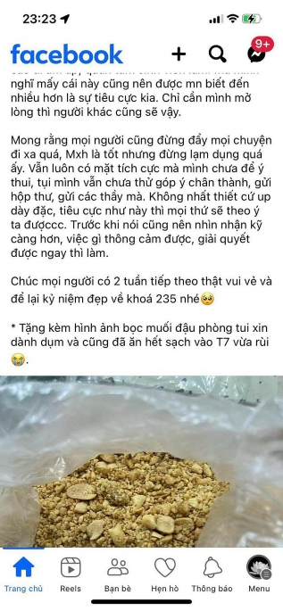 Không có chuyện sinh viên đói, chỉ chưa hợp khẩu vị vài người