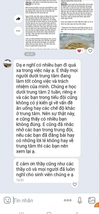 Ý kiến của sinh viên.