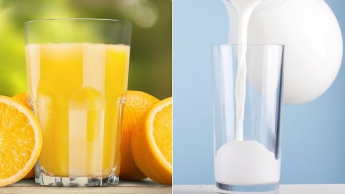 Nước cam và sữa: thức uống nào tốt hơn vào buổi sáng?