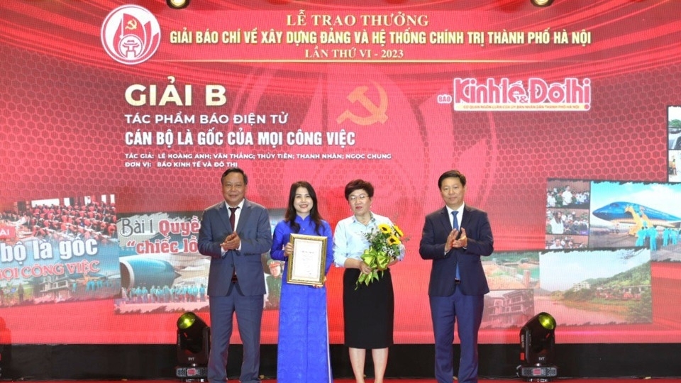 Báo Kinh tế & Đô thị đoạt Giải B Giải báo chí về xây dựng Đảng