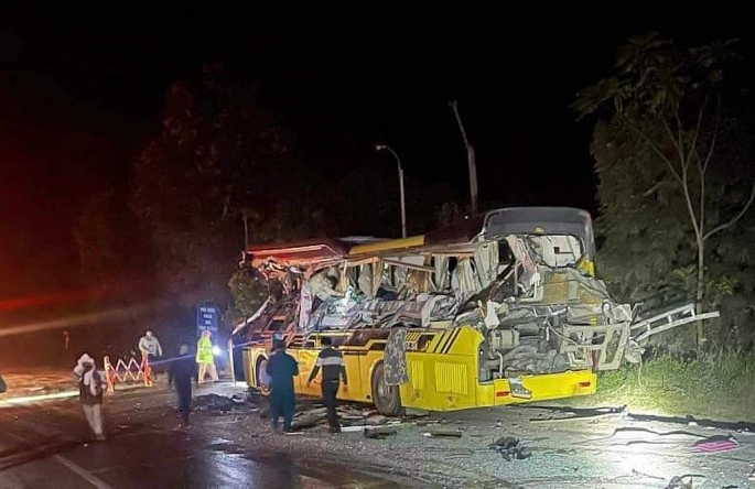 Hiện trường vụ tai nạn làm 5 người tử vong tại Tuyên Quang (Ảnh: PV)