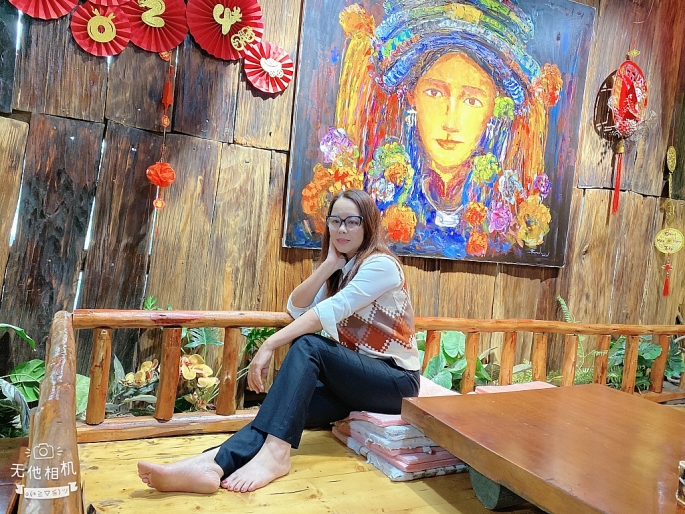 Ảnh chụp tại một nhà hàng thiết kế theo hướng Tây Bắc tại Cầu Giấy, Hà Nội. Ảnh: Nguyễn Vũ Ảnh chụp tại một nhà hàng thiết kế theo hướng Tây Bắc tại Cầu Giấy, Hà Nội. Ảnh: Nguyễn Vũ