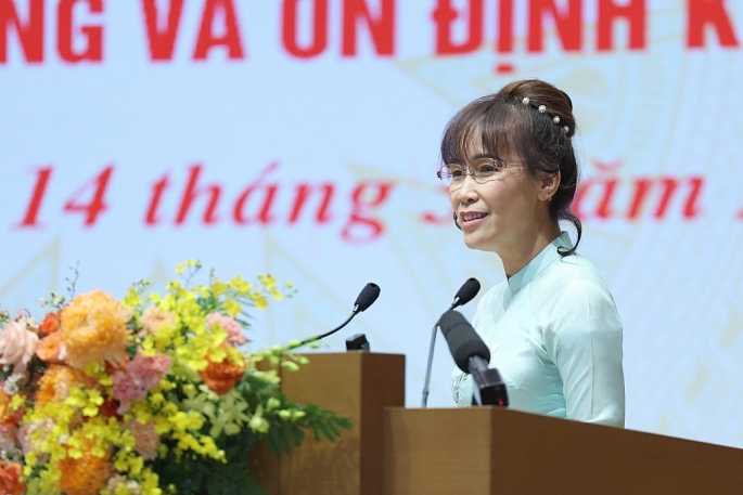 Bà Nguyễn Thị Phương Thảo, CEO Hãng hàng không Vietjet Air, Phó chủ tịch thường trực HDBank, Chủ tịch HĐQT Sovico Holdings - Ảnh: VGP/Nhật Bắc