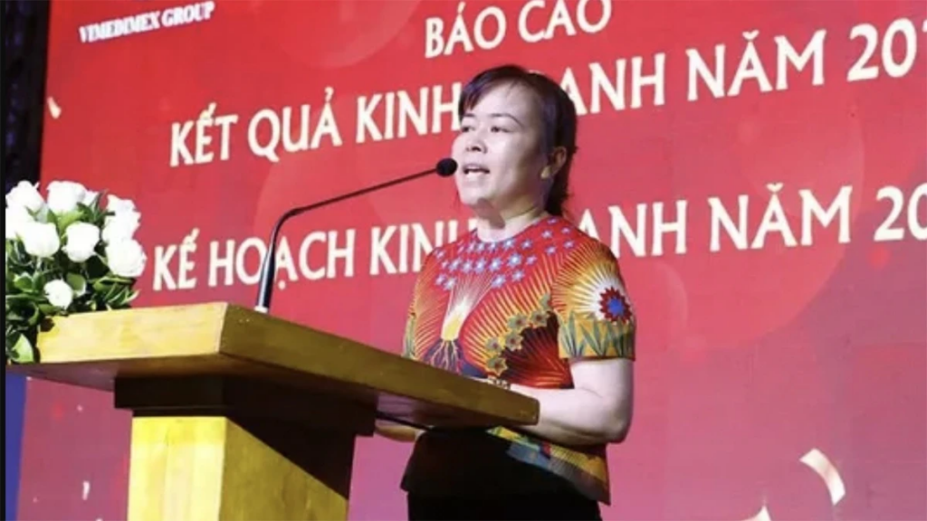 Bà Nguyễn Thị Loan, cựu Chủ tịch Hội đồng quản trị Công ty cổ phần Tập đoàn dược phẩm Vimedimex (Ảnh: Website Vietpharm).