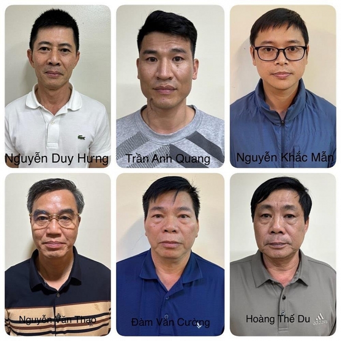 Các bị can bị khởi tố liên quan đến sai phạm tại Tập đoàn Thuận An (Ảnh: Bộ Côn an)