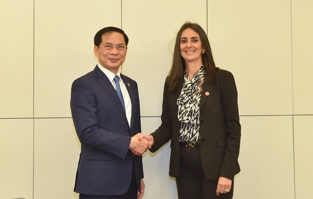 Bộ trưởng Ngoại giao Bùi Thanh Sơn gặp Bộ trưởng Ngoại giao Peru