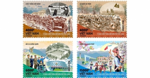 Phát hành đặc biệt bộ tem "Kỷ niệm 70 năm Chiến thắng Điện Biên Phủ"