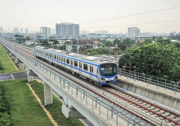 .Thành phố Hồ Chí Minh phấn đấu đến năm 2045 sẽ nâng tổng chiều dài các tuyến Metro lên hơn 350 km Ảnh: CT