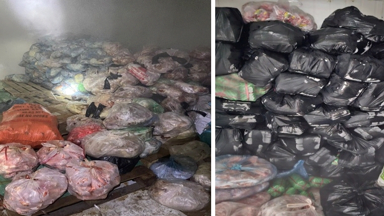 Hà Nội: phát hiện gần 2 tấn thực phẩm đông lạnh không đảm bảo vệ sinh