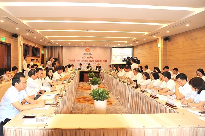 Hội thảo Quản lý tuân thủ thuế trong nền kinh tế số do Tổng cục Thuế tổ chức ngày 13/5 tại Hà Nội.