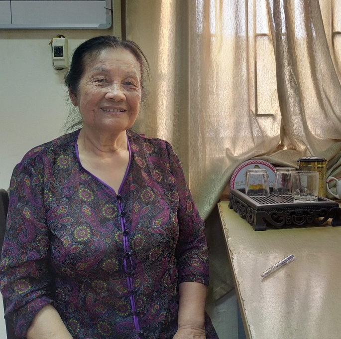 Bà Phan Thị Kim Tấn là tấm gương trong thực hiện hòa giải cơ sở ở phường Định Công, Hà Nội.	Ảnh: NVCC