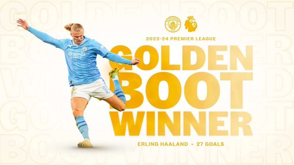 Erling Haaland có lần thứ 2 giành "giày vàng" Premier League