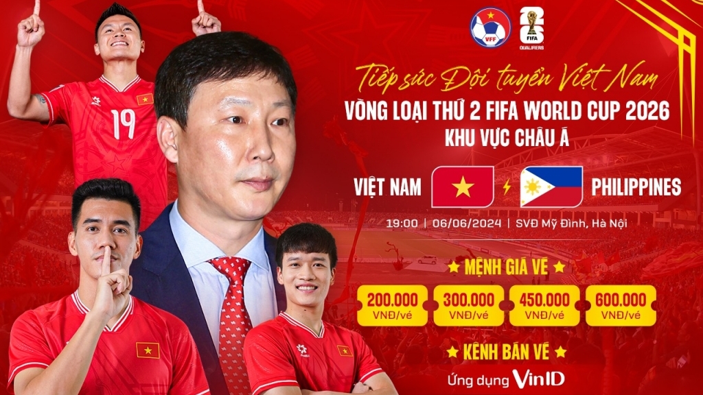 Vé trận đấu giữa Đội tuyển Việt Nam và Philippines đắt nhất 600.000 đồng
