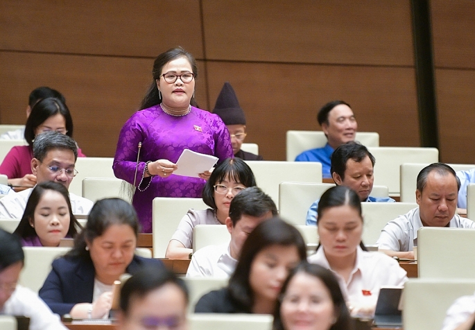 Đại biểu Nguyễn Thị Sửu – đoàn đại biểu Quốc hội tỉnh Thừa Thiên Huế. Ảnh: Quốc hội