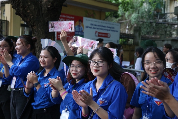 Đoàn viên, thanh niên Thủ đô tham gia tiếp sức mùa thi năm 2023. Ảnh: Hồng Giang