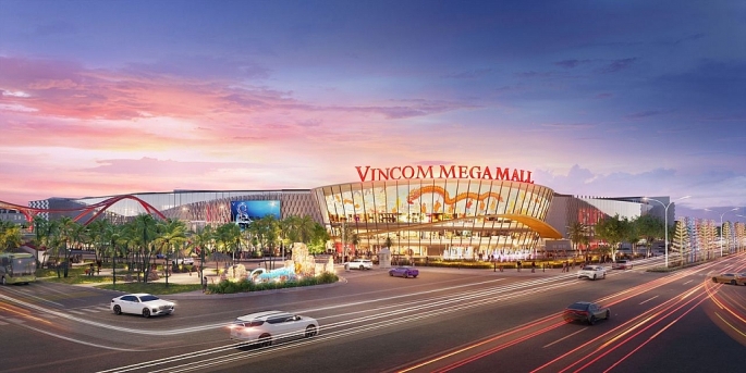 Vincom Mega Mall tại Vinhomes Ocean Park 2 sở hữu thiết kế kiến trúc đương đại mang âm hưởng đại dương 