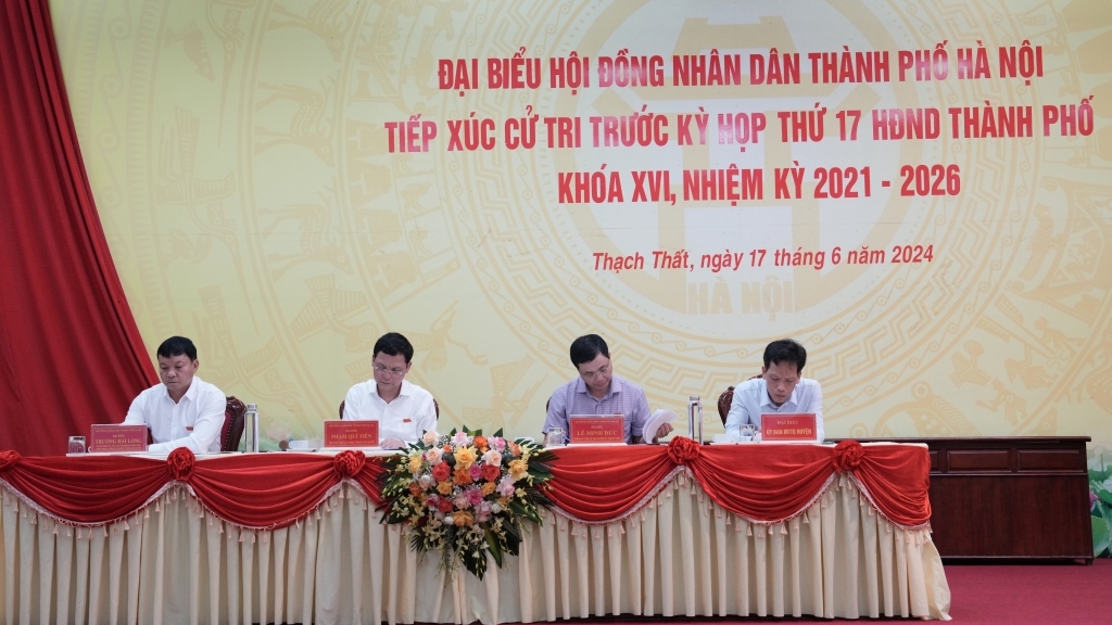 Cử tri huyện Thạch Thất đề xuất nhiều kiến nghị với đại biểu HĐND TP Hà Nội