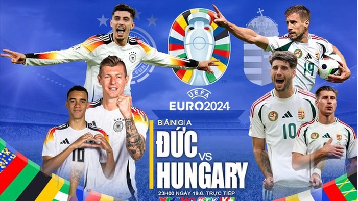 Link xem trực tiếp trận đấu Đức vs Hungary, vòng bảng EURO 2024