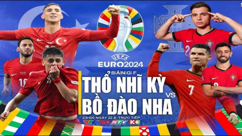 Link xem trực tiếp trận đấu Thổ Nhĩ Kỳ vs Bồ Đào Nha, vòng bảng EURO 2024