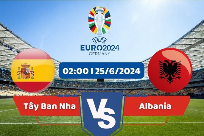 Link xem trực tiếp trận đấu Albania vs Tây Ban Nha, vòng bảng EURO 2024