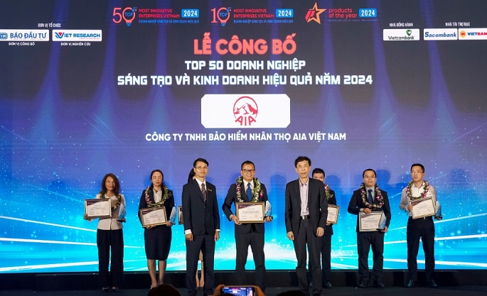 AIA Việt Nam cũng nằm trong Top 50 Doanh nghiệp Sáng tạo và Kinh doanh hiệu quả năm 2024