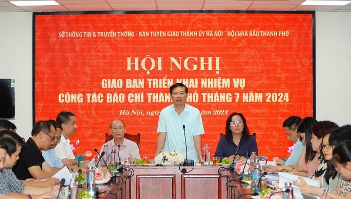 Phó trưởng Ban Thường trực Ban Tuyên giáo Thành ủy Phạm Thanh Học phát biểu kết luận hội nghị.