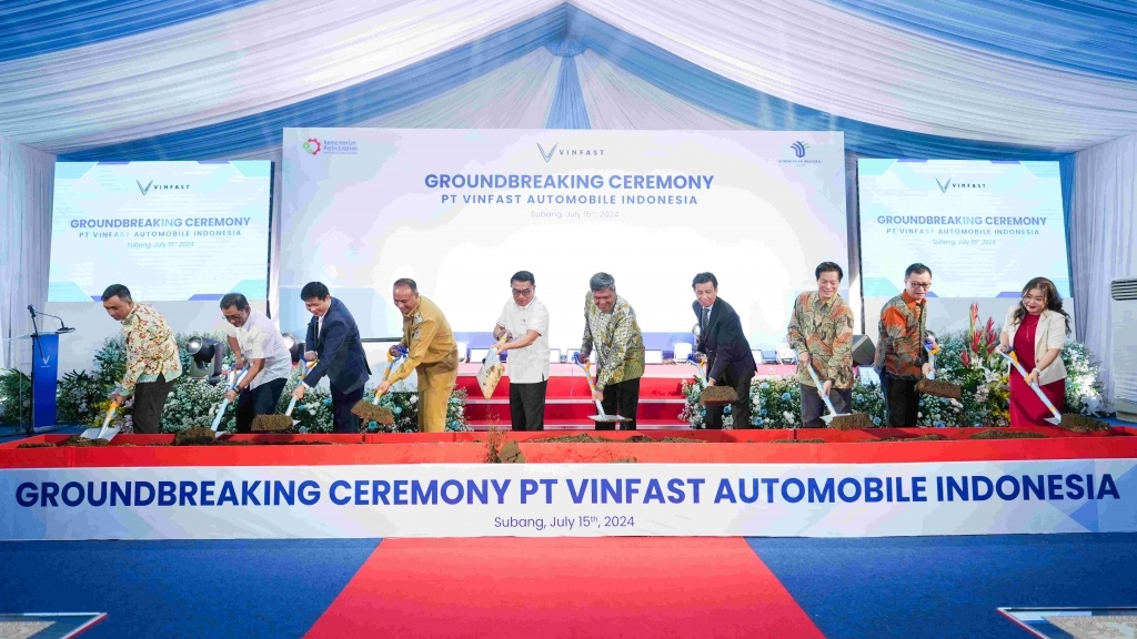 VinFast chính thức động thổ nhà máy lắp ráp xe điện tại Indonesia