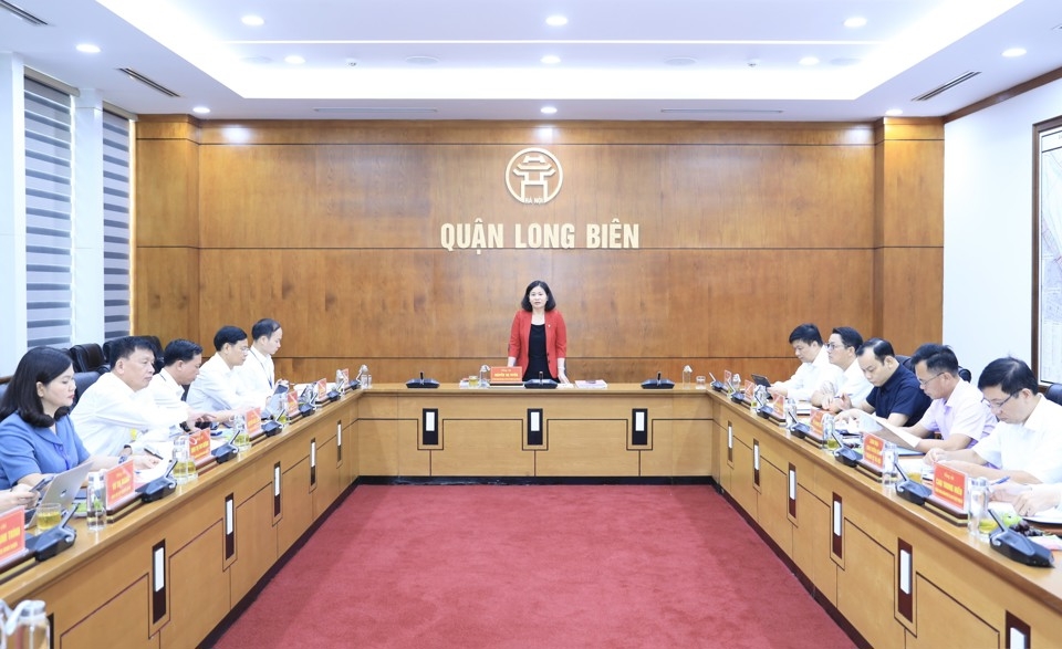 Phó Bí thư Thường trực Thành ủy Nguyễn Thị Tuyến phát biểu tại cuộc kiểm tra.