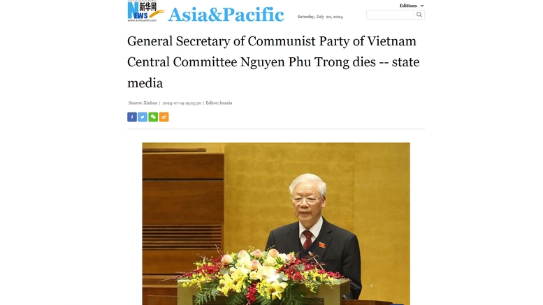 Truyền thông quốc tế ngợi ca Tổng Bí thư Nguyễn Phú Trọng