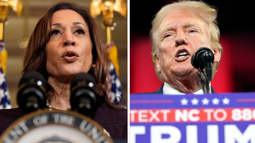 Phó Tổng thống Kamala Harris dẫn trước ông Donald Trump tại 4 bang chiến địa