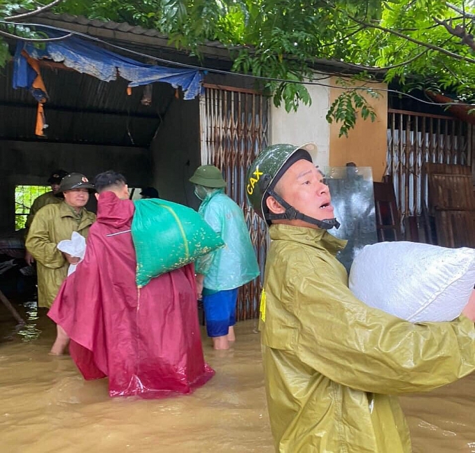 Huyện Thạch Thất, Hà Nội: đảm bảo an toàn cho người dân vùng ngập lụt