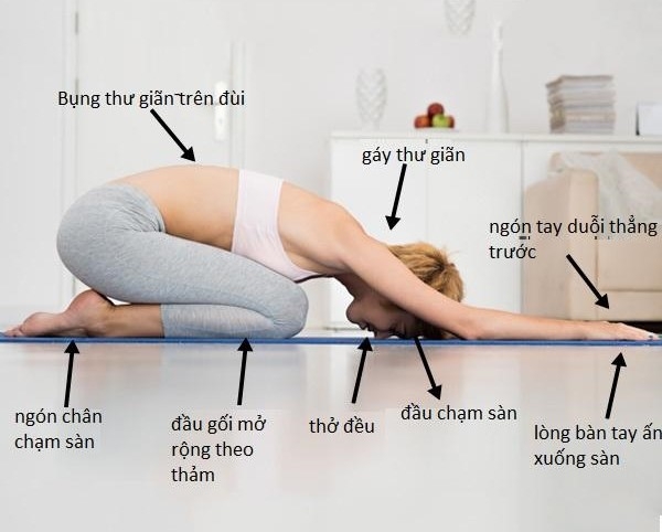 Tư thế em bé trong yoga.