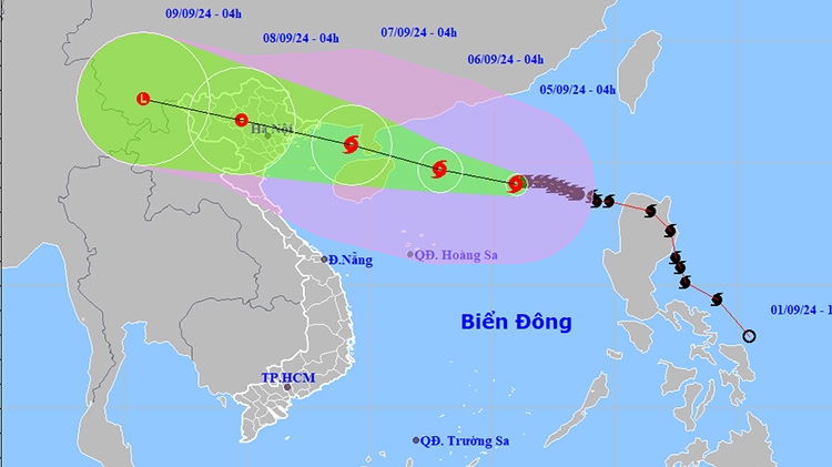 Bão số 3 giật cấp 17, cách đảo Hải Nam (Trung Quốc) khoảng 580km