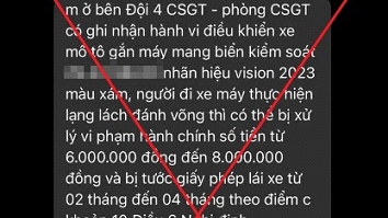 Công an TP Hà Nội cảnh báo thủ đoạn giả danh Cảnh sát giao thông