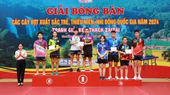 Bóng bàn CAND – T&T về nhất toàn đoàn với 14 huy chương vàng giải trẻ quốc gia