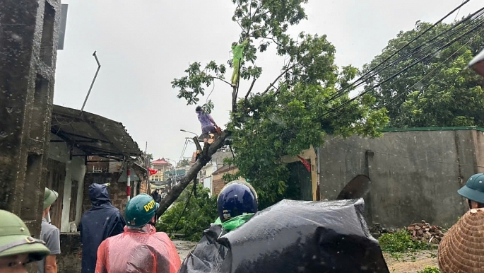 Huyện Thạch Thất: sập một nhà cấp 4, không có thiệt hại về người