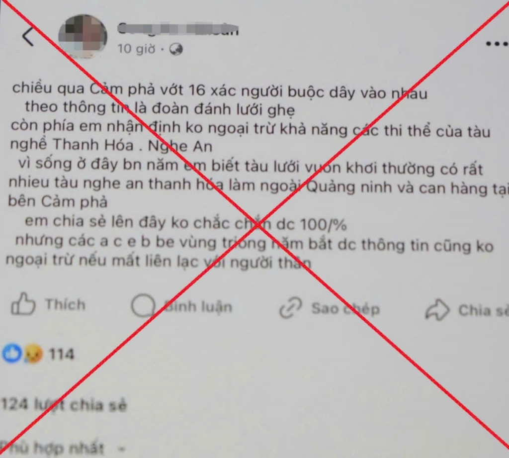 tin sai sự thật lên mạng xã hội 