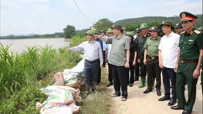 Tổng Bí thư, Chủ tịch nước Tô Lâm kiểm tra công tác phòng chống lụt bão tại Tuyên Quang