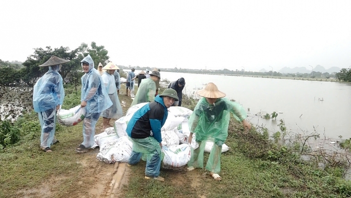 Trường học Mầm non Hương Sơn B là 1 trong 4 trường học trên địa bàn huyện đã cho học sinh nghỉ học để đảm bảo an toàn. Ảnh: Văn Biên