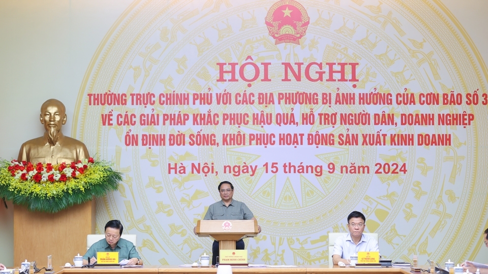 Thủ tướng chủ trì Hội nghị khắc phục hậu quả bão với 4 mục tiêu lớn