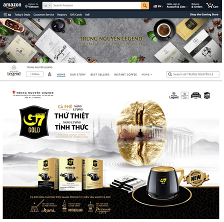 G7 Gold – Thế hệ mới của cà phê G7 chính thức xuất hiện trên Amazon, tiếp tục mang đến cho người yêu cà phê toàn cầu những trải nghiệm cà phê mới mẻ đến từ Việt Nam. 